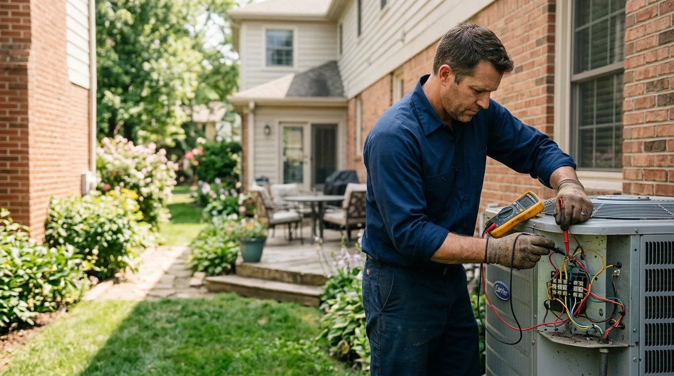 HVAC technician working near Temecula, CA